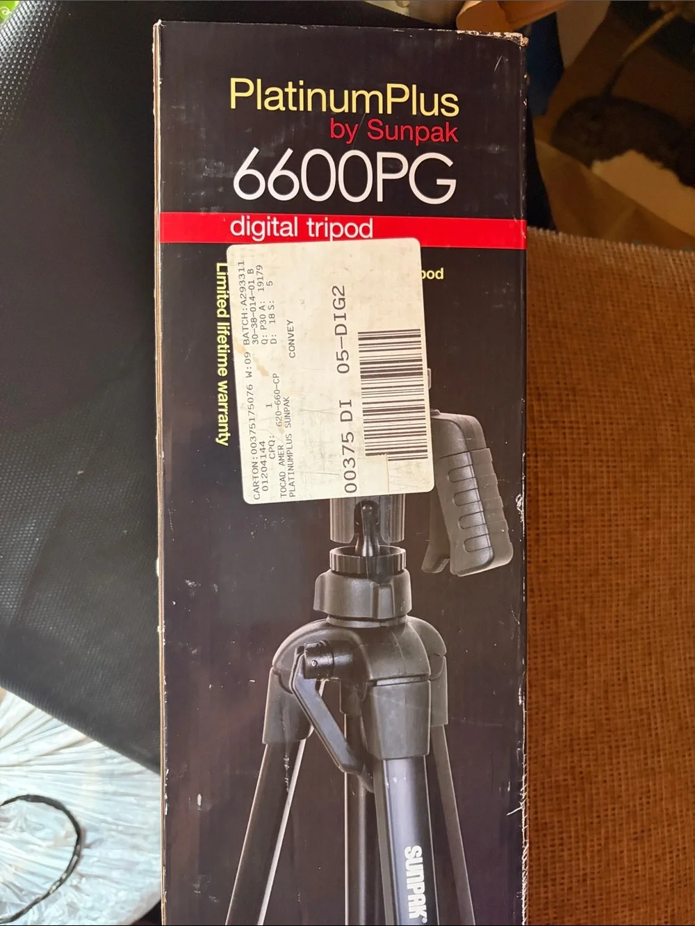 PlatinumPlus 6600PG Digital Tripod - Black